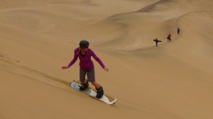 Sandboarding in the Namib Desert