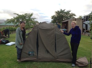 40 days later we had the  tent set up down to an art!