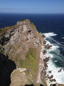 The point where the Atlantic and Indian Ocean meet.
