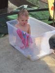 storage bin bath tub